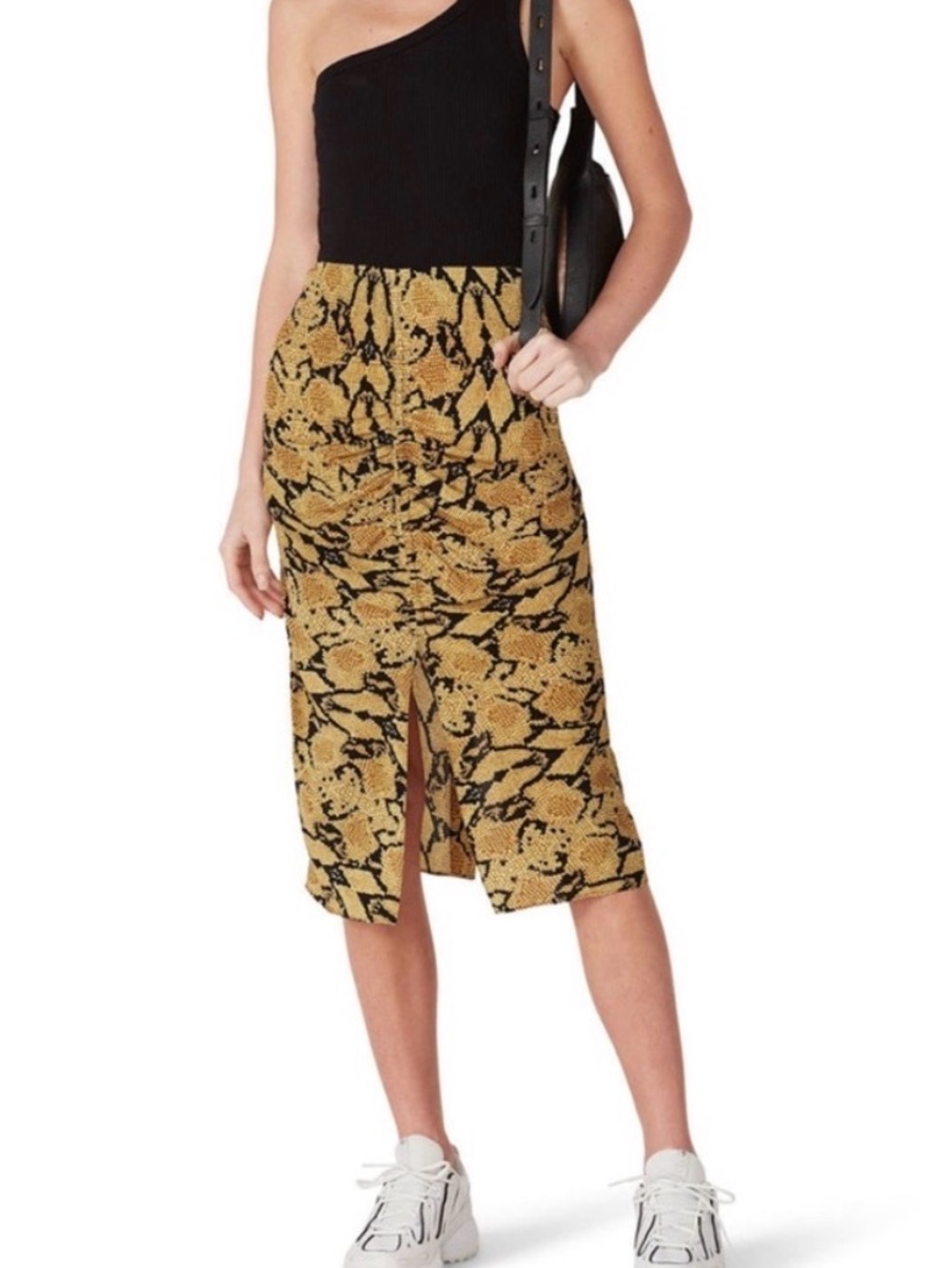 ba&sh Jupe Carry Skirt in Ocre